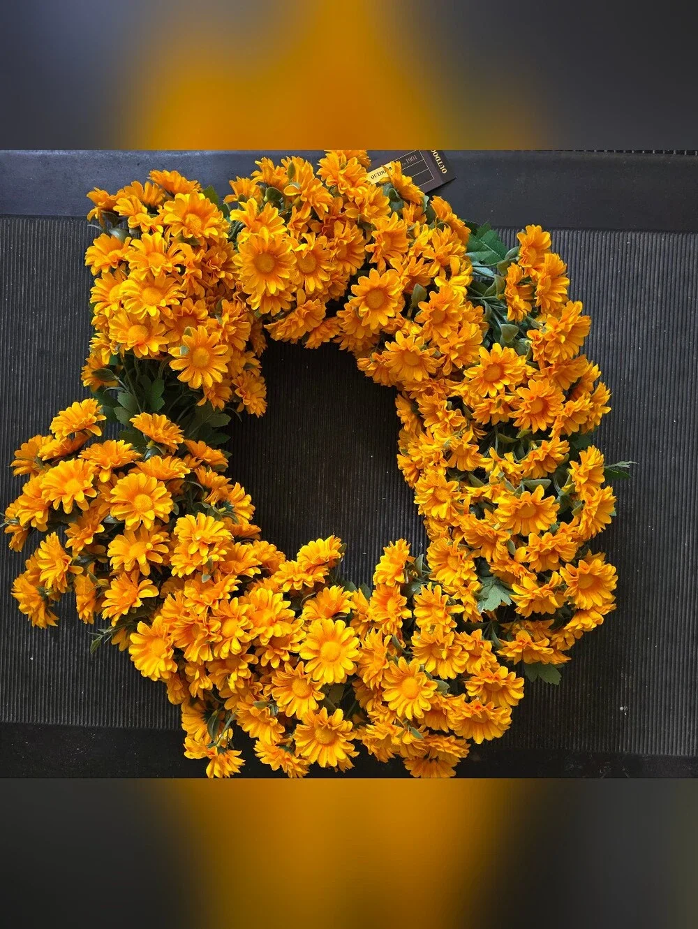 Sunflower Orange Daisy Wreath - Home Holiday